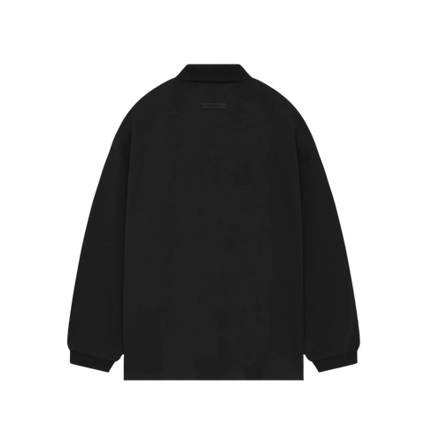 Fear of God Essentials Pique Long-Sleeve Polo 'Black'