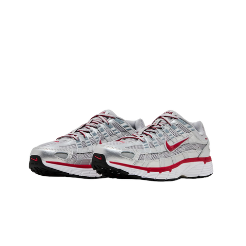 Nike P-6000 Metallic Silver Gym Red
