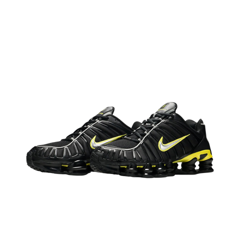 Nike Shox TL Black Dynamic Yellow Metallic Silver