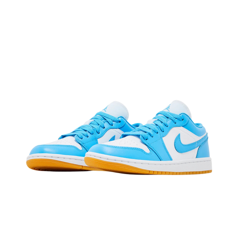 Jordan 1 Low White Gum Light Brown Dark Powder Blue (Women's)
