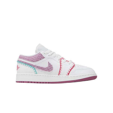 Jordan 1 Low White Light Bordeaux (GS)