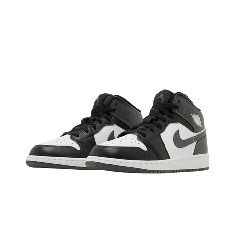 Jordan 1 Mid Black White Iron Grey (GS)