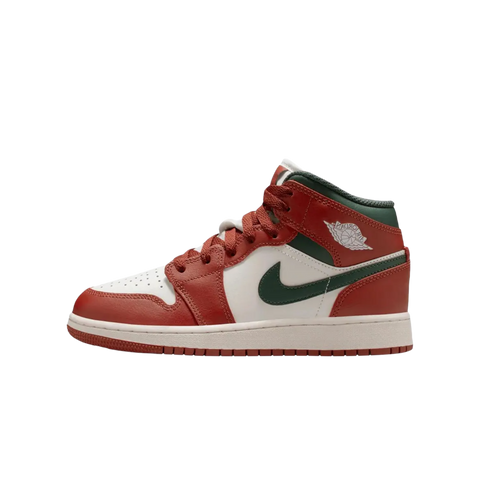 Jordan 1 Mid Redstone Midnight Green (GS)