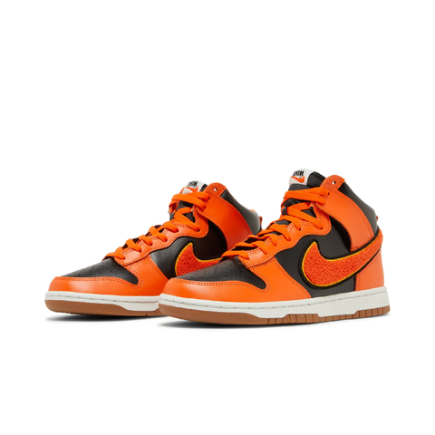 Nike Dunk High Retro Chenille Swoosh Safety Orange