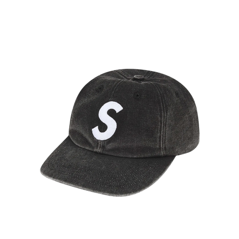 Supreme Pigment Coated Canvas S Logo 6-Panel Black
