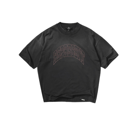 Represent Embellished T-Shirt - Stained Black