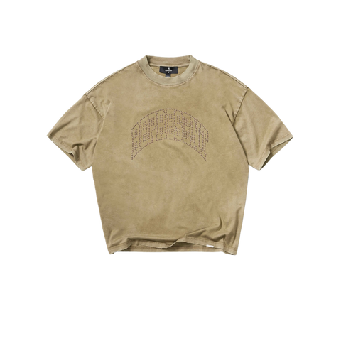 Represent Embellished T-Shirt - Vintage Khaki