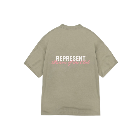 Represent Patron Of The Club T-Shirt - Khaki/Pink