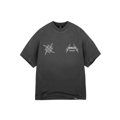 Represent Metallica Anniversary T-Shirt - Stained Black