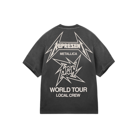 Represent Metallica Anniversary T-Shirt - Stained Black