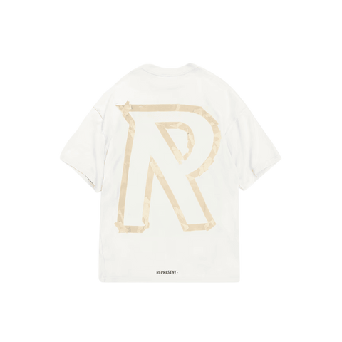 Represent Masking Tape Initial T-Shirt - Flat White