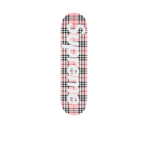 Supreme Burberry Skateboard Deck Pink