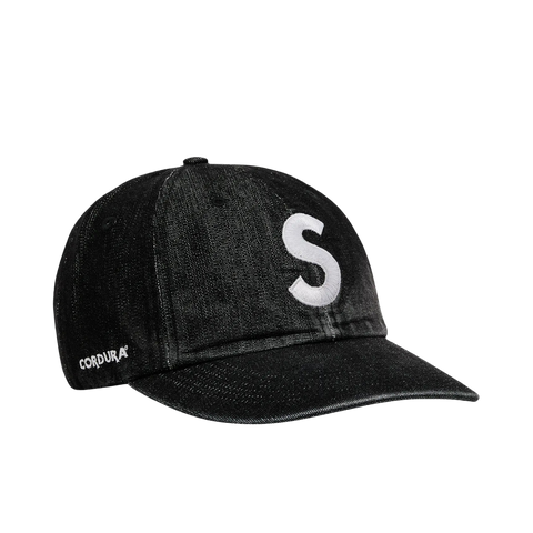 Supreme Cordura Denim S Logo 6-Panel Black