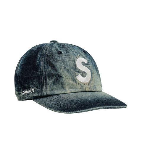 Supreme Cordura Denim S Logo 6-Panel Bleached Indigo