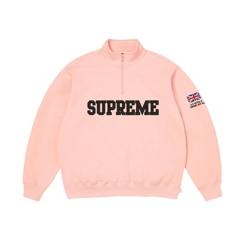 Supreme Shop Flag Half Zip Pullover Peach