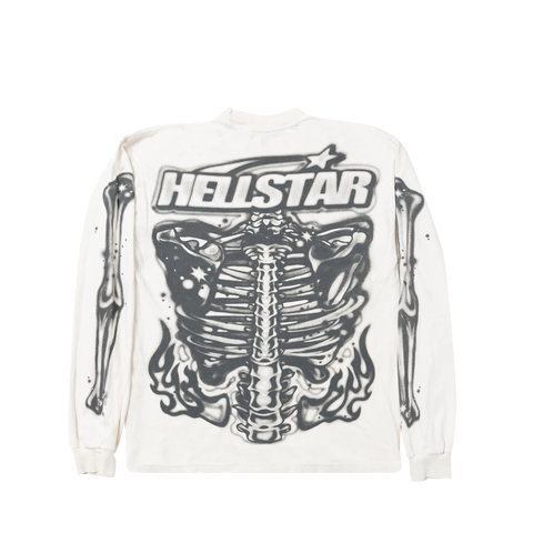 Hellstar Airbrush Bones Long-Sleeve White