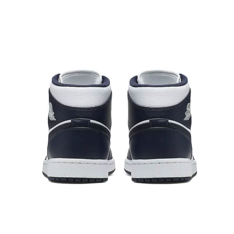 Jordan 1 Mid White Metallic Gold Obsidian